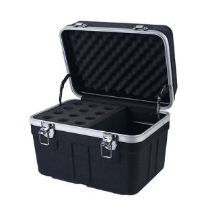 12pcs ABS Wireless Microphone Flight Case Aluminum And Foam