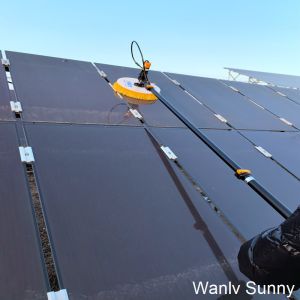 Customized Solar Panel Cleaning Brush with Single-Disc Rotary Head and Lithium