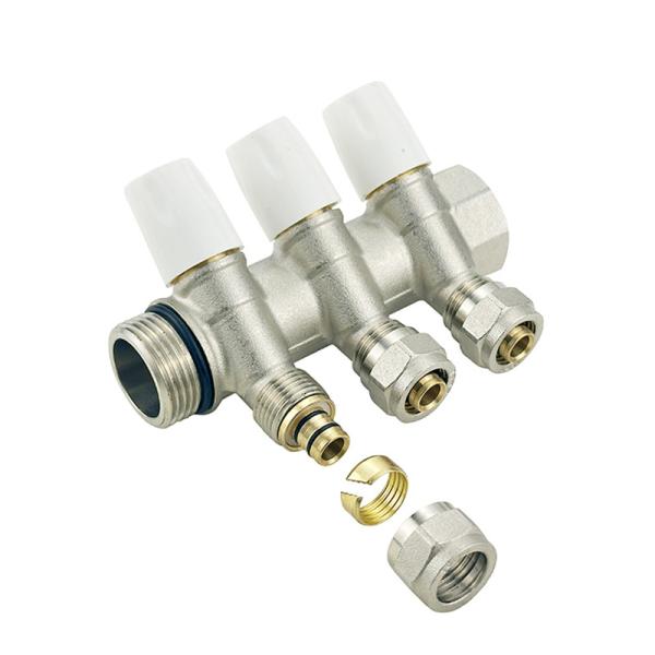 Water Trasportation Brass Pex Manifold With Customized Color Within Floor Heater