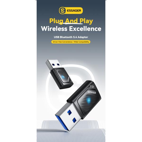 ESSAGER ES-BT16 USB Wireless Bluetooth Adapter For Pc Computer Win 8.1 10 11