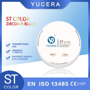 Dental Consumables Zirconia Dental Discs 98mm Yucera ST Color Zirconia CAD/CAM