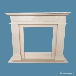 China Marble Fireplace Surround White Marble Fireplace Surround 54”X45”X10” on sale