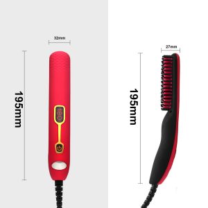 LCD Display 19W Heated Beard Straightening Brush