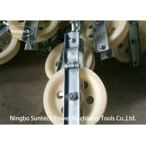 Single Sheave Cable Pulling Pulley With Hook For Stringing Cable Conductor