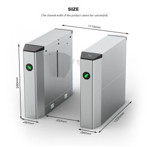 HCW Face Recognition Turnstile Security Wing Gate with 304 Stainless Steel IP42