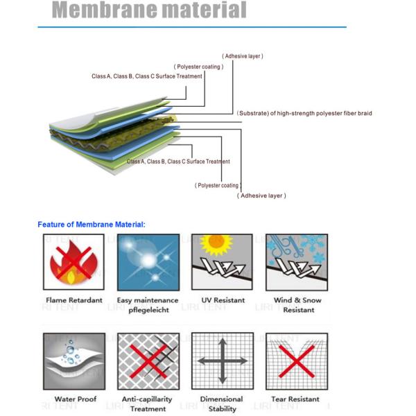 Outdoor Permanent Glamping Tents High Toughness Durable Aging Resistance