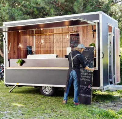 Multipurpose Mobile Fast Food Snack Alcohol Beverage Ice Cream Trailer Cart for Bakery