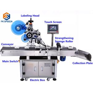 FK811 Automatic Flat Labeling Machine for 15 mm Carton Flat Bag Labeling