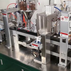 Cheap Advanced Coffee Capsule Filling Sealing Machine for Vertical Capsules Loading Station for sale