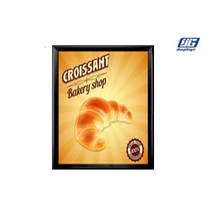 Black Painting Rectangle Ultra Thin Snap Open Aluminum Poster Frame 463x340 mm