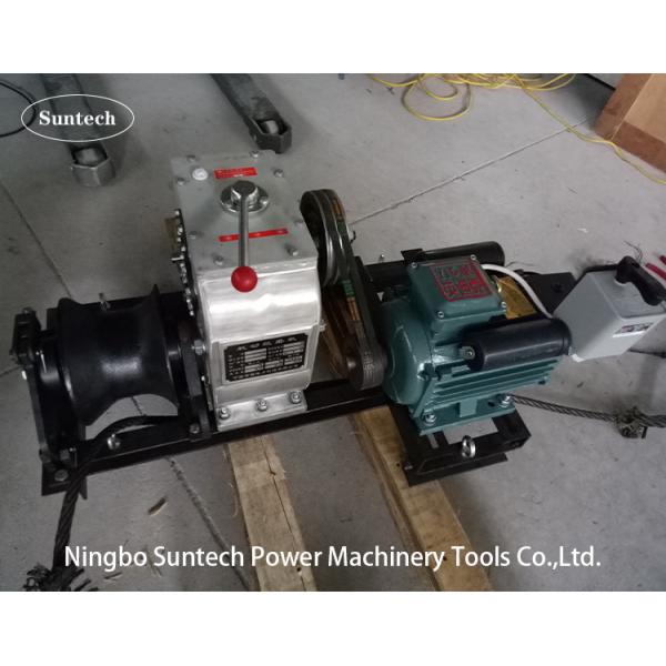 Gasoline Engine Cable Winch Puller, Powered Rope Pulling Winch For Construction