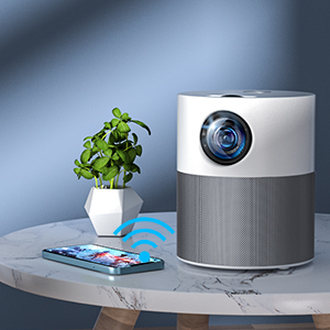 M1 Mini Full HD 1080P Android Projector Unique Cylindrical Projector with Carry