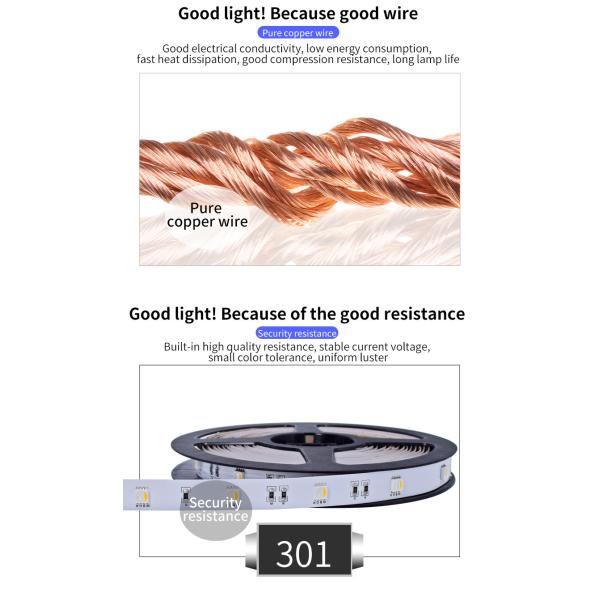 DC 24V SMD 5050 LED Strip Light LED Ribbon Lights 2 Ounces Double Layer Copper