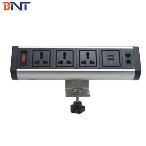 Aluminum Alloy Desktop Power Outlet For Multimedia Conference System