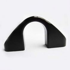 CNC machined aluminum mount anodized in black