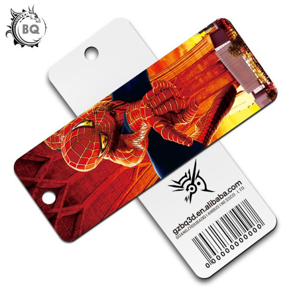Quality PET Plastic Printing Service , Custom pattern 3d Lenticular Bookmarks wholesale