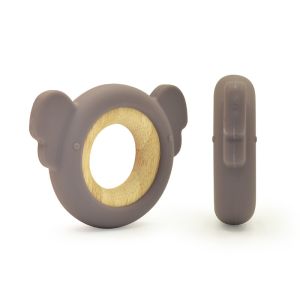 NUBY Natural Wooden Silicone Teether Koala Shape BPA Free
