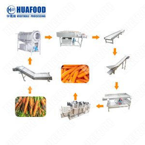 Potato Processing Line Use For Carrots Papaya Vegetable Peeling Wash Sliced
