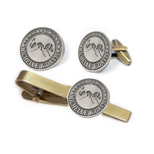 Men Jewelry Cufflink And Tie Clip Set 3D Zinc Alloy Custom Tie Pin