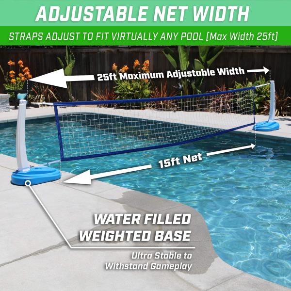 Inflatable Swimming Volleyball Pool Court Net by AJUNION for Waterpark Pool Equipment