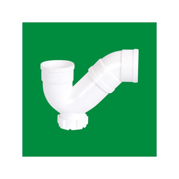 Commercial Building DN50mm PVC Water Pipe Y Tee Fitting High Temperature Resistance