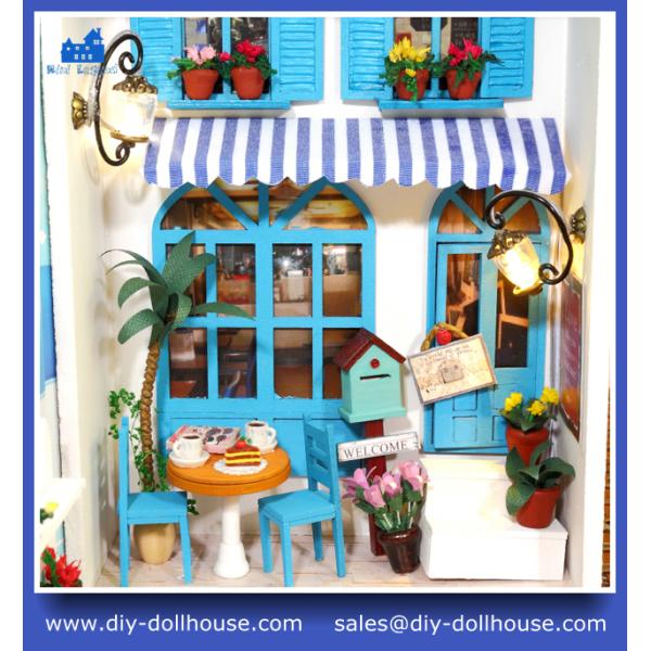 Mini dollhouse diy woodem dollhouse building model B003