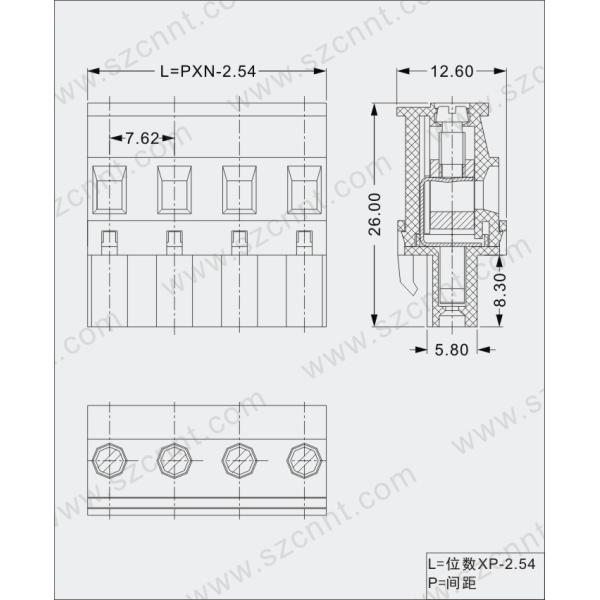 M3 Screw PCB Terminal Block Connector
