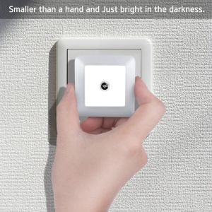 Plug in LED Night Light Lamp Wall Lights with Dusk to Dawn Light Sensor