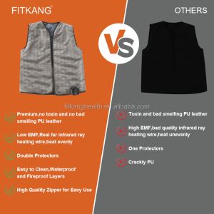 Fitkang Far Infrared Sauna Vest with 12PCS 660NM Photon Lights 1 Heating Zone