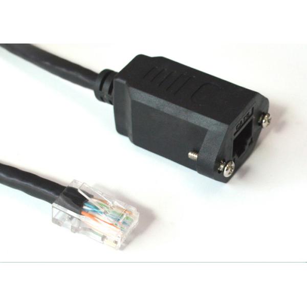 PVC Jacket Ethernet Patch Cable , CAT6 UTP RJ45 Male To Female Ethernet Screw
