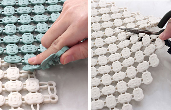 Non Slip Swimming Pool Surround Matting 200MM Square Shower Bathtub Mat