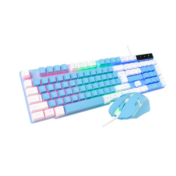 Quality Compact And Portable Featuring Rainbow Static Lighting And High end Carbon Film 2-in-1 Keyboard And Mouse for Gamers Creatives wholesale