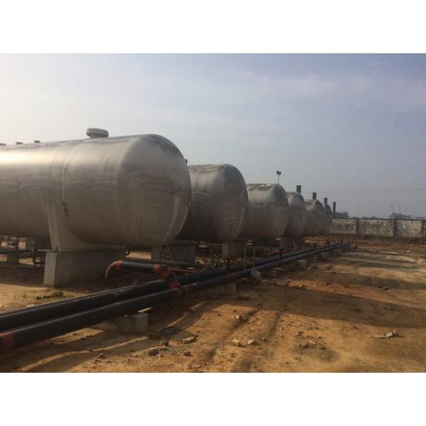 U Stamp Bulk Gas LPG Tank , Horizontal ASME LPG Tank 100mt 200cbm