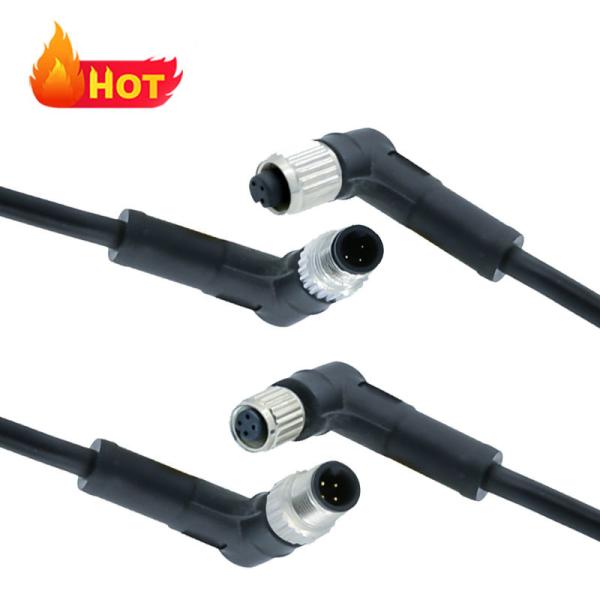 Rigoal custom M5 3 4 pin A code male and female plug socket IP67 IP68 waterproof wire connector factory