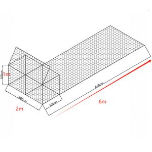 High Zinc Powder Coated Hexagonal Gabion Box Basket Hot Dipped Galvanized Aviary