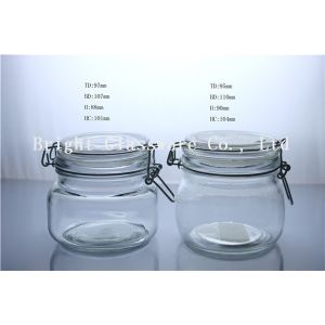 custom glass candy jar/ sugar jar/ tea jar with lid