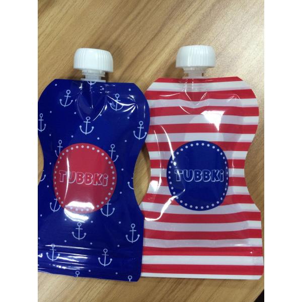Quality Leakproof  Reusable Baby Food Pouches with Bottom Double Zipper wholesale