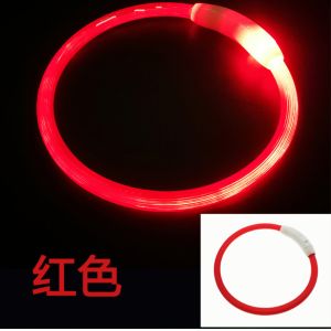 Adjustable LED Dog Collars USB Rechargeable Flashing Glowing Dog Collar