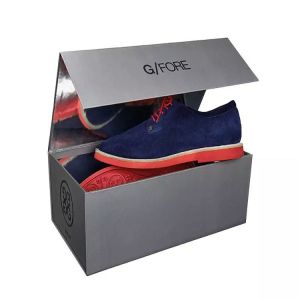 bespoke luxury hinged packaging shoe box   rigid sneakers box sandle paper box