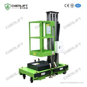 China 130kg Load Aluminum Aerial Work Platform , Vertical Mast Lift With Long Life on sale