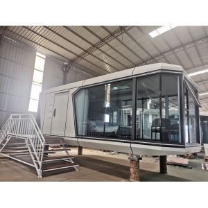 Space Capsule Container House Prefab Modular Hotel with Glass Wool Insulation