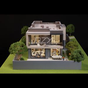 Cheap 1:50 Scale Realistic Villa Model with LED Lighting for sale