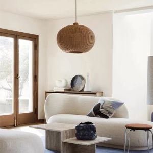 Chinese Style Creative Village Rattan Pendant Light Vintage Handmade Natural