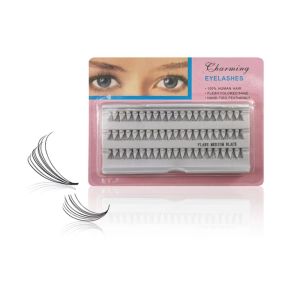 China 60pcs/Set Individual Black Natural Fake Eyelash Long Cluster Extension on sale
