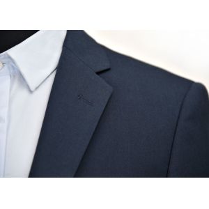 Navy Business Navy Blue Tailored Suit Zipper Fly Pant Closure Type Two Buttons