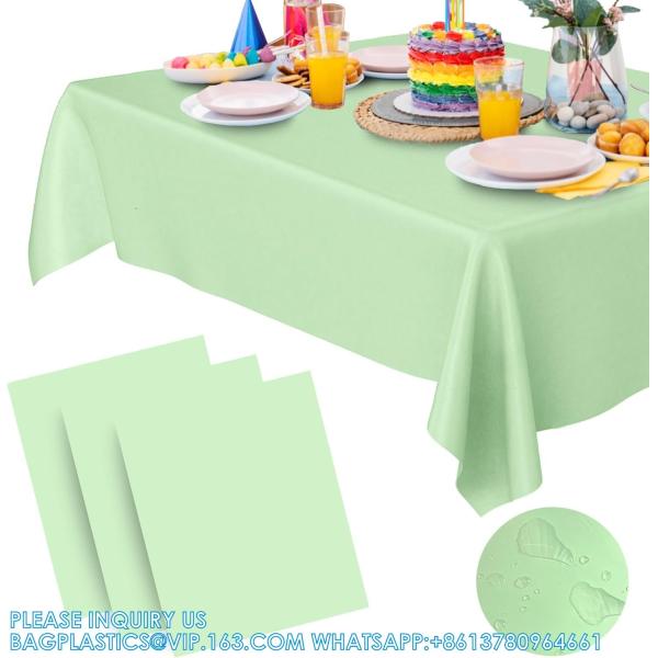 Compostable Table Cloths For Rectangle Tables 73''X104'' Tablecloth For Outdoor,