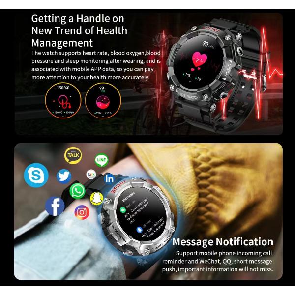 T96 Smart Watch With Headphone BT Call Music Player Sleep Monitor Blood Pressure