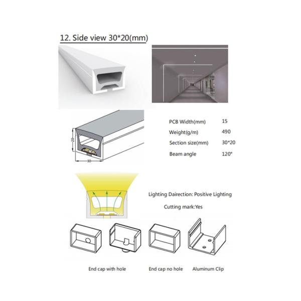 IP65 Waterproof Flexible Neon LED Rope Lights For Office