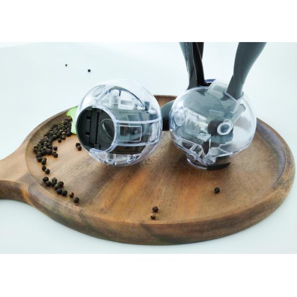 Transparent Plastic Double Handle Shape Modern Kitchen Salt Grinder