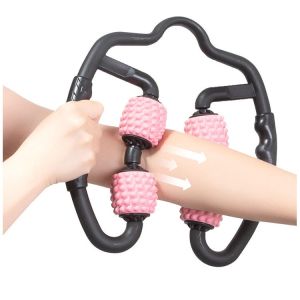 China Handhold Arm U Shaped Thigh Massage Roller Ball Stick Multifunction on sale
